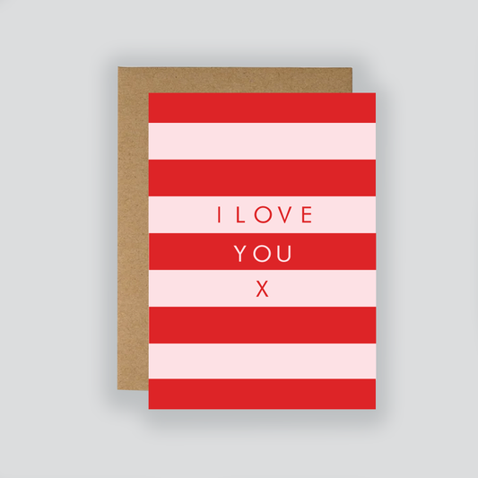 I Love You Stripe Card 