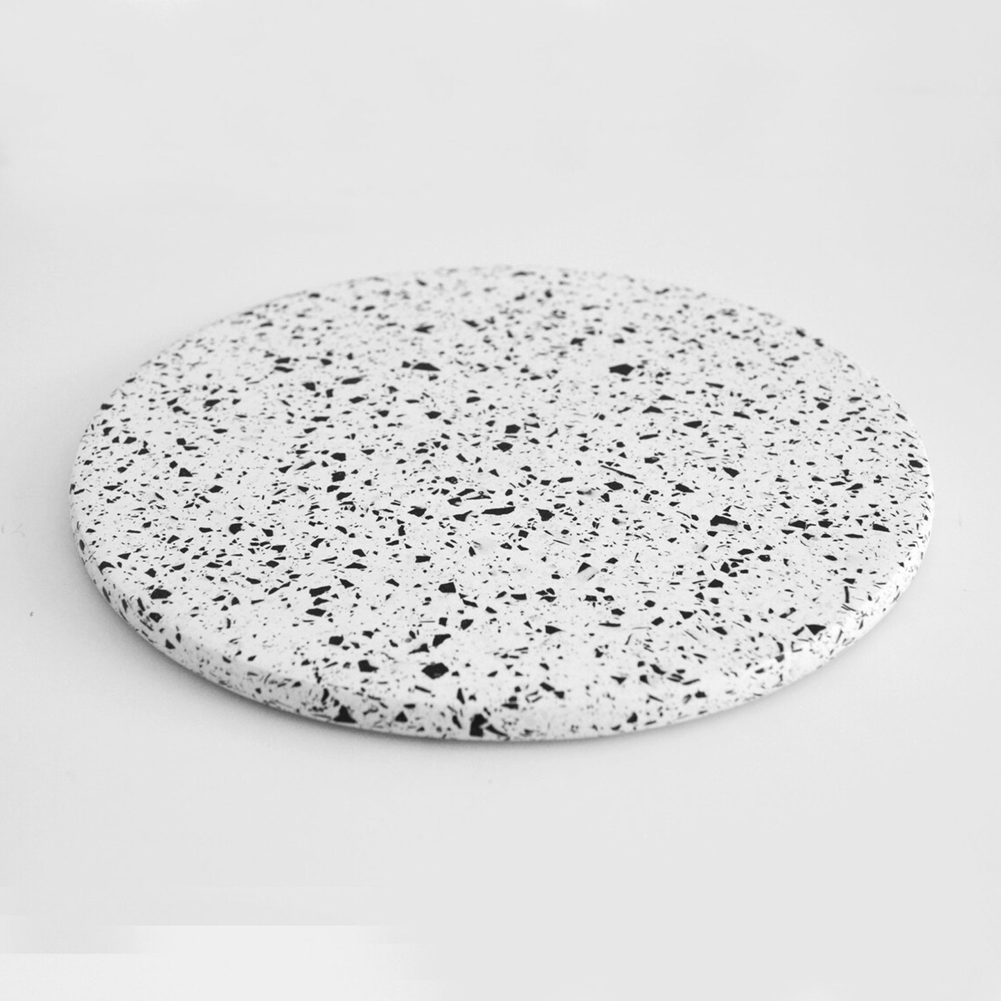 Large 30cm White & Black Jesmonite Terrazzo Trivet Tray