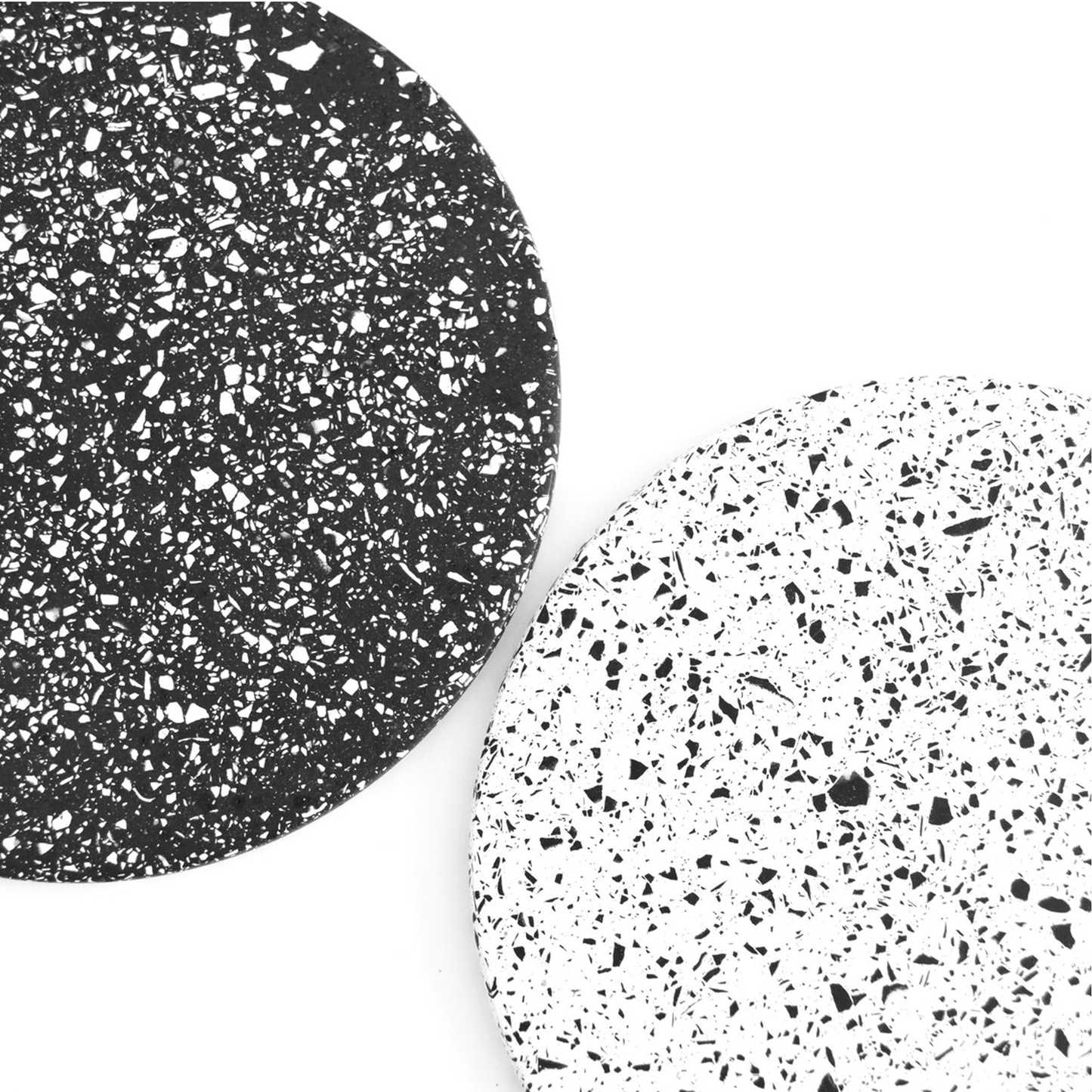 Large 30cm White & Black Jesmonite Terrazzo Trivet Tray