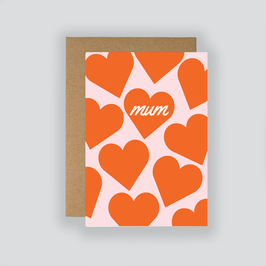 Mum simple card, modern mothers day card, mothers day card, just because mum card