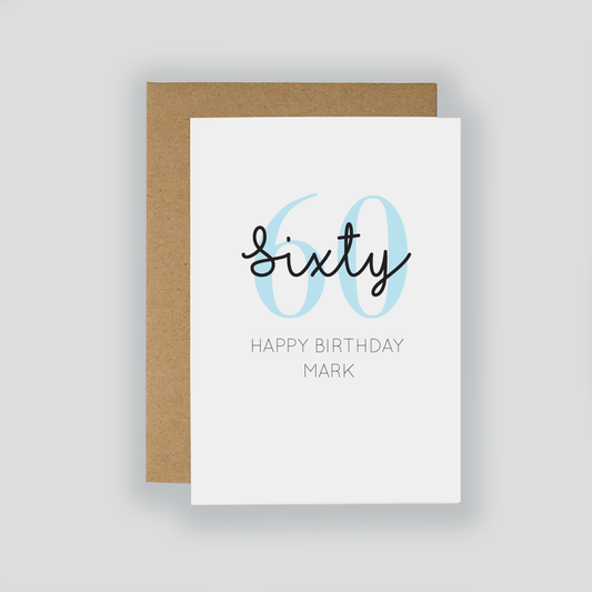 Personalised 60th Birthday Card