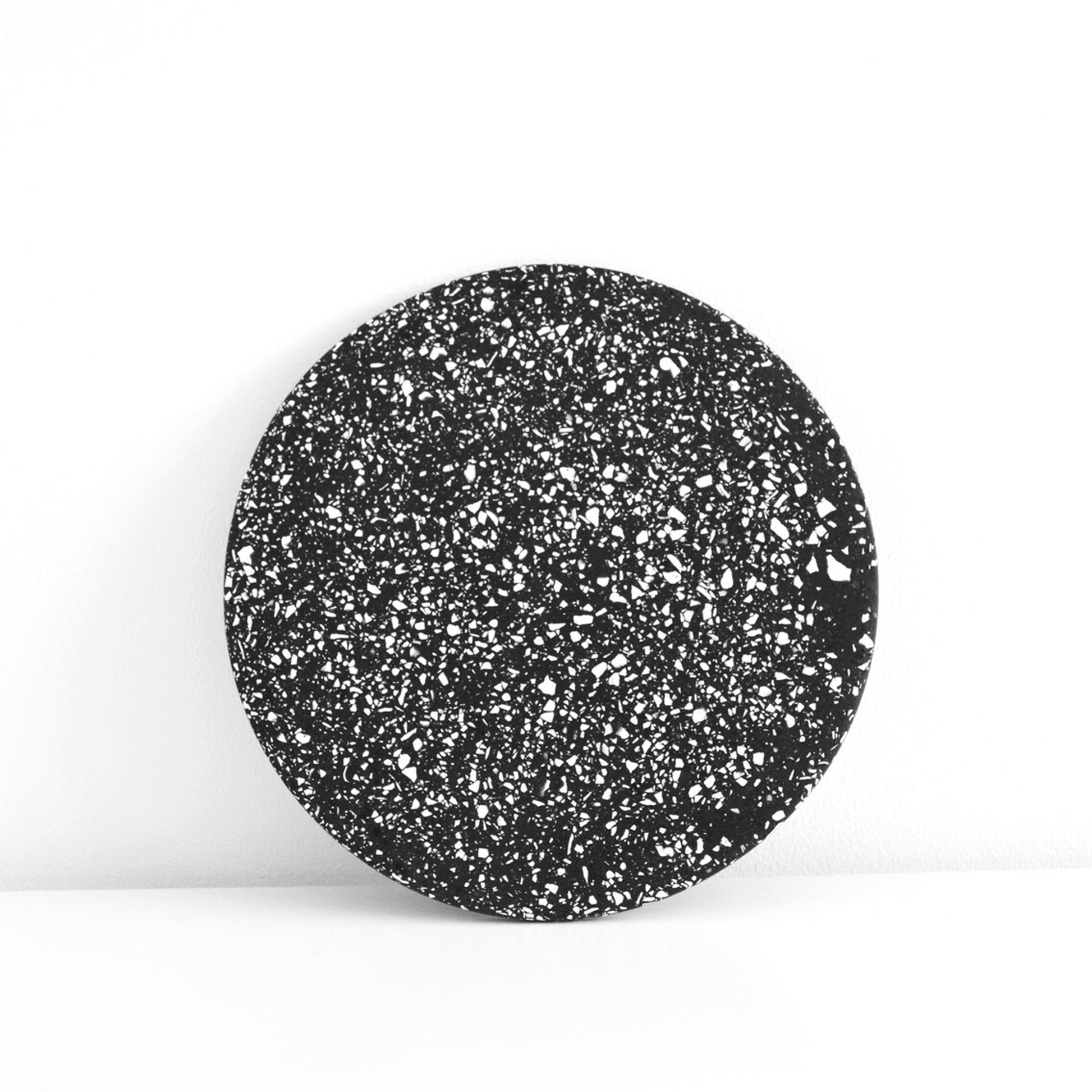 Small Black & White Jesmonite Terrazzo Trivet Tray