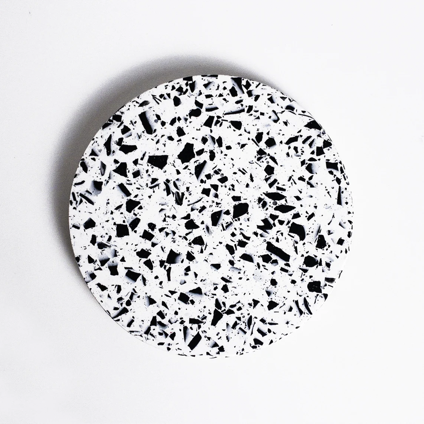 White & Black Terrazzo Coasters