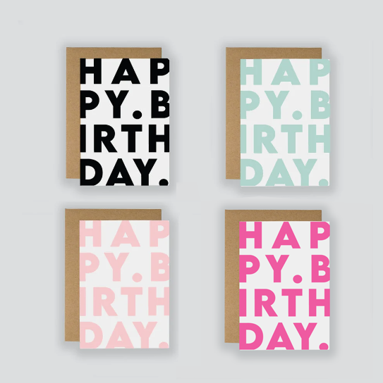 Happy Birthday Minimalist Birthday Card