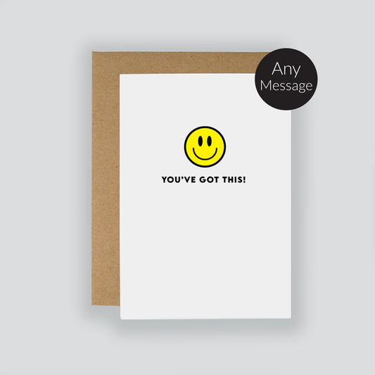 Personalised Yellow & White Smiley Card