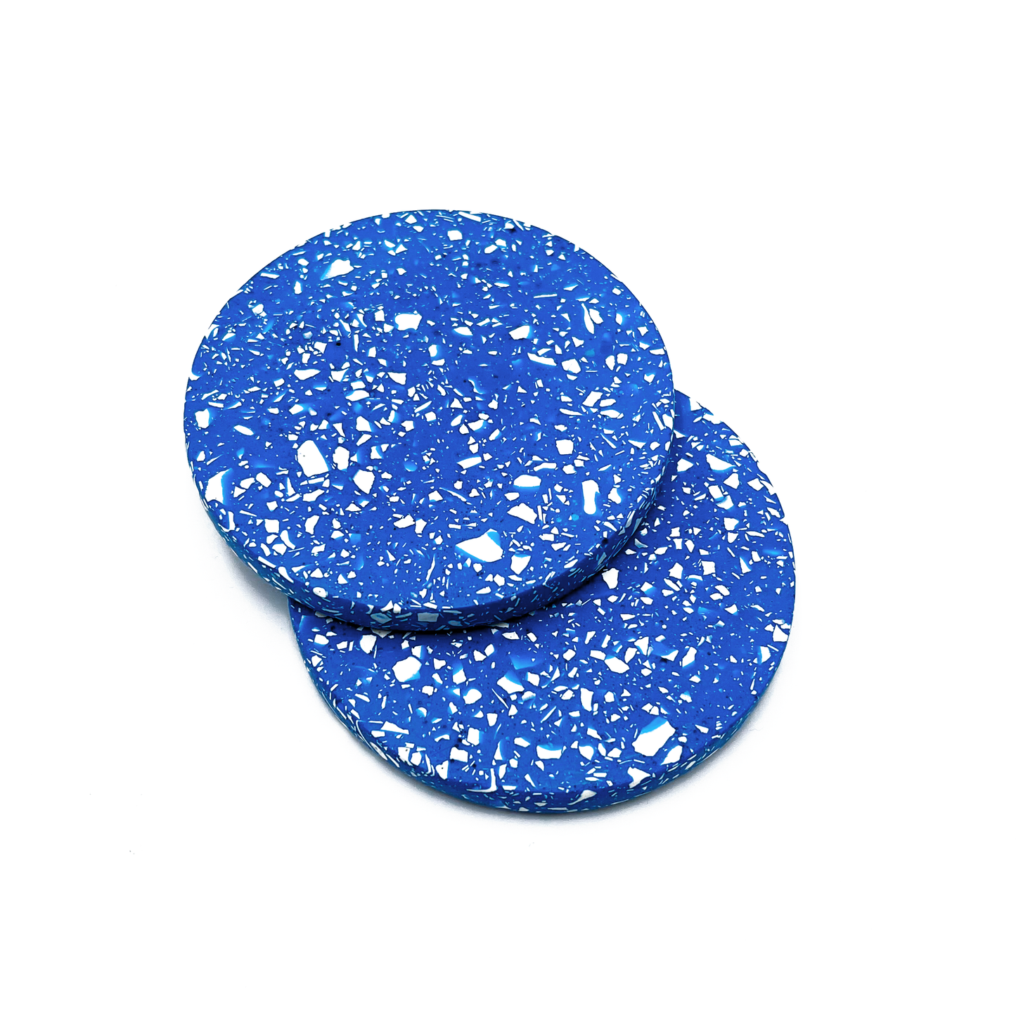 Blue & White Jesmonite Terrazzo Coasters 