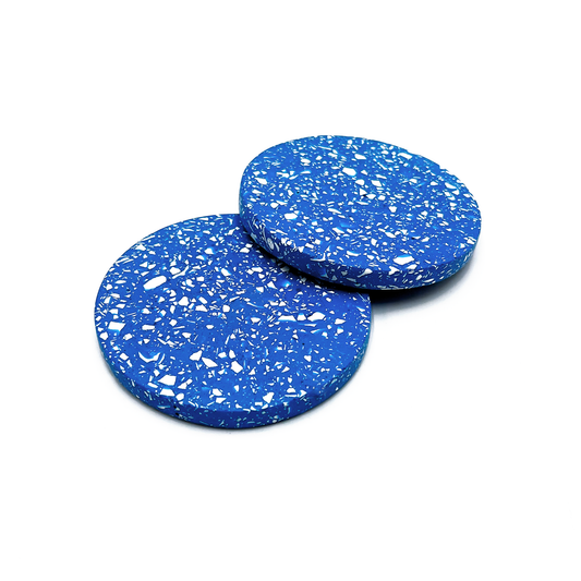 Blue & White Jesmonite Terrazzo Coasters