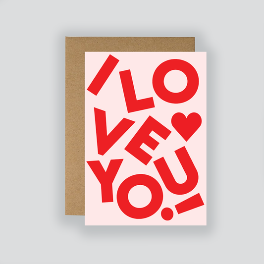  I Love You Card / Valentine's Day Card / Greeting Card / Anniversary / Love / Just Because