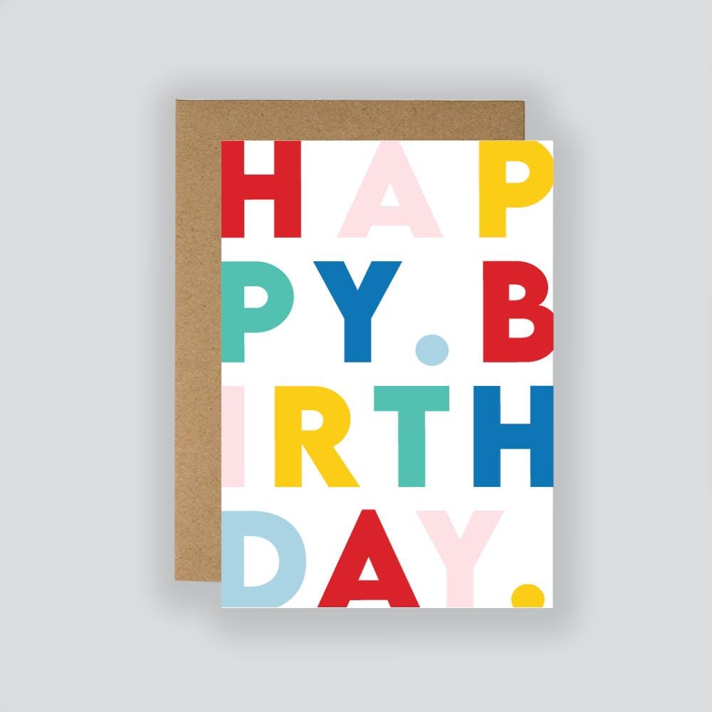 Happy Birthday Card Bundle / Birthday Card / Modern Card / Alternative Card / Card For Him / Card For Her / Blank Card