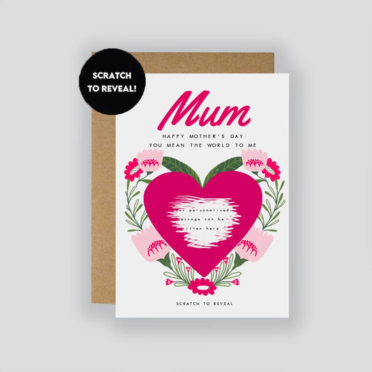 Personalised Mother's Day Scratch Card Surprise Gift / Mother's Day Gift / Surprise Gift / Surprise Scratch Reveal Ticket / Scratch Card