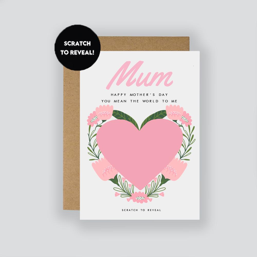 Personalised Mother's Day Scratch Card Surprise Gift / Mother's Day Gift / Surprise Gift / Surprise Scratch Reveal Ticket / Scratch Card