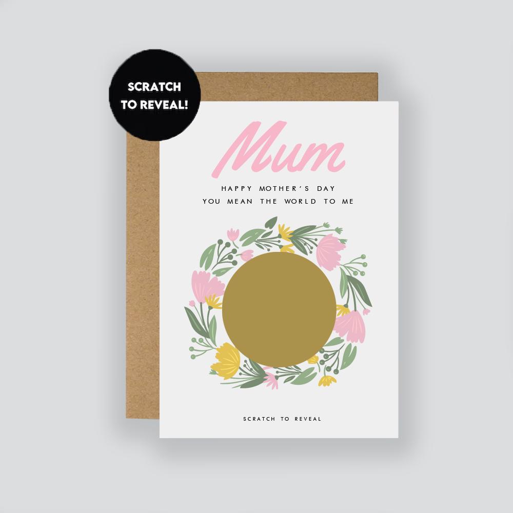 Personalised Mother's Day Scratch To Reveal Surprise Card / Surprise Gift / Surprise Scratch Reveal Ticket / Scratch Card