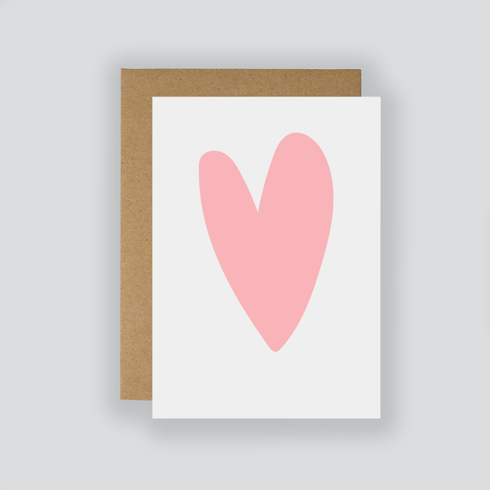 Simple Pink Heart Card / Love / Just Because