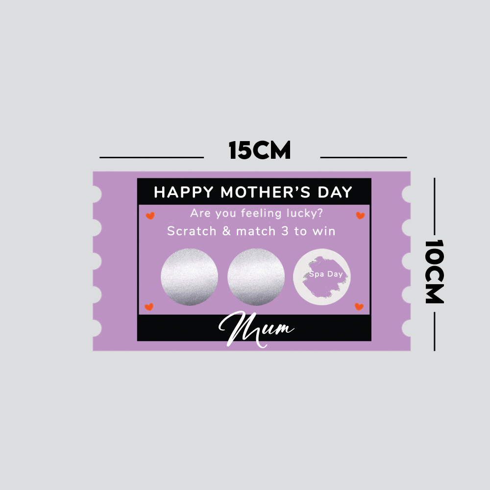 Personalised Mother's Day Scratch Card - Purple - Fruit Salad Studio