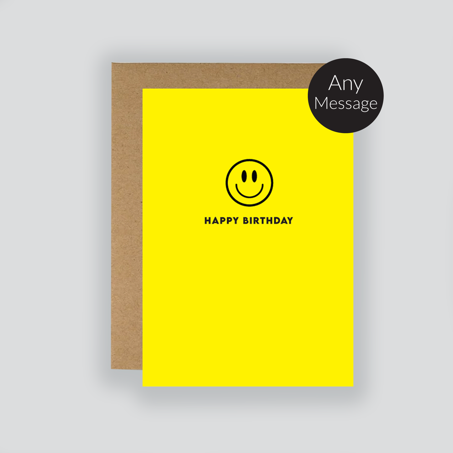 Personalised Yellow Smiley Card